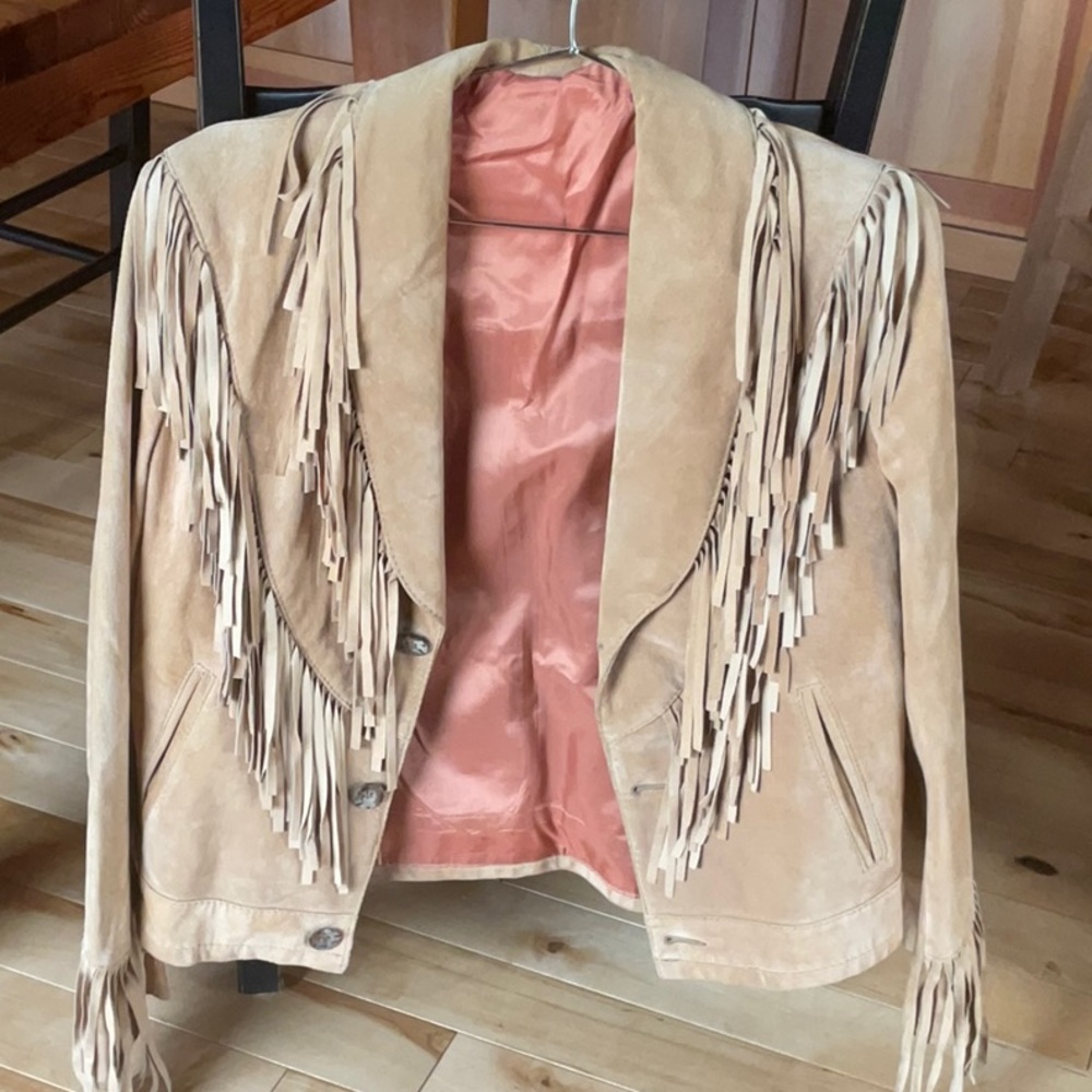 Men’s Vintage Leather Jacket with long fringes